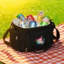 BOLSA TÉRMICA PRETA EM POLYESTER 600D, 300D E PEVA - 15L