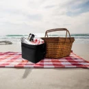 BOLSA TÉRMICA PRETA EM POLYESTER 600D/PEVA - 27X20X25CM