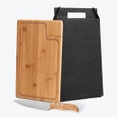 CONJ. PARA CHURRASCO EM BAMBU / MADEIRA / INOX - 2 PÇS