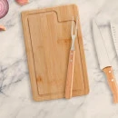 CONJ. PARA CHURRASCO EM BAMBU /MADEIRA / INOX DALLAS - 4 PÇS