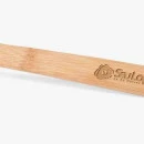 KIT UTENSÍLIOS EM BAMBU 30 CM COM AVENTAL - 5 PÇS