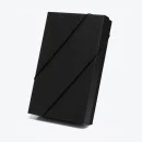 KIT PARA CHURRASCO EM BAMBU / MADEIRA / INOX COM AVENTAL - 4 PÇS