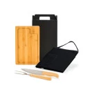 CONJ. PARA CHURRASCO COM AVENTAL - 4 PÇS