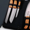 CONJ. DE FACAS BAMBU / MADEIRA / INOX COM ESTOJO FRANKFURT - 7 PÇS