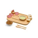 CONJ. PARA PETISCO EM BAMBU / FIBRA DE BAMBU - 5 PÇS