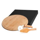 CONJ. PARA PIZZA EM BAMBU NAPOLI 35 CM - 3 PÇS