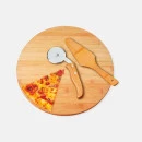 CONJ. PARA PIZZA EM BAMBU NAPOLI 35 CM - 3 PÇS