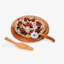 CONJ. PARA PIZZA EM BAMBU NAPOLI 35 CM - 3 PÇS