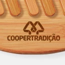 CONJ. PARA PIZZA EM BAMBU/MADEIRA/INOX 35 CM - 11 PÇS