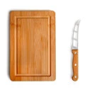 CONJUNTO PARA QUEIJO EM BAMBU/MADEIRA/INOX - 2 PÇS