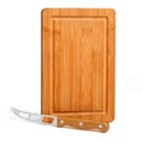 CONJUNTO PARA QUEIJO EM BAMBU/MADEIRA/INOX - 2 PÇS