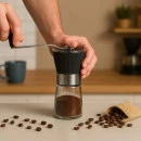 MOEDOR PARA CAFÉ EM VIDRO / INOX