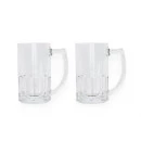 JOGO DE CANECAS DE VIDRO P/ CERVEJA 340 ML - 2 PÇS - NÃO ACOMPANHA A GARRAFA