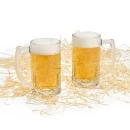 JOGO DE CANECAS DE VIDRO P/ CERVEJA 340 ML - 2 PÇS - NÃO ACOMPANHA A GARRAFA