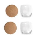 JOGO DE COPOS DE VIDRO P/ WHISKY 330 ML COM PORTA COPO