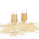 JOGO DE TAÇAS DE VIDRO P/ CHAMPAGNE 186 ML - 2 PÇS - NÃO ACOMPANHA A GARRAFA